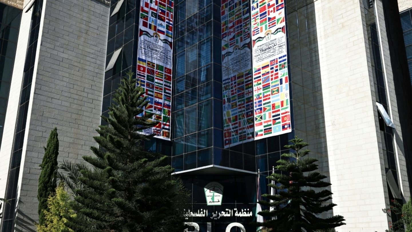 Der PLO-Hauptsitz in Ramallah