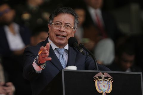 Der kolumbianische Präsident Gustavo Petro ist von der US-Regierung sanktioniert worden. Foto: Ivan Valencia/AP/dpa