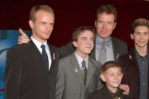 Die "Malcolm mittendrin"-Brüder im Jahr 2001: Christopher Masterson, Frankie Muniz, Erik Per Sullivan und Justin Berfield (v.l
