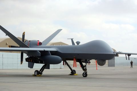 Während des Gaza-Kriegs kamen US-Drohnen vom Typ MQ-9 Reaper zum Einsatz. (Archivbild) Foto: Massoud Hossaini/AP/dpa Während des Gaza-Kriegs kamen US-Drohnen vom Typ MQ-9 Reaper zum Einsatz. (Archivbild) Foto: Massoud Hossaini/AP/dpa