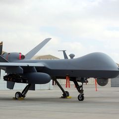 Während des Gaza-Kriegs kamen US-Drohnen vom Typ MQ-9 Reaper zum Einsatz. (Archivbild) Foto: Massoud Hossaini/AP/dpa