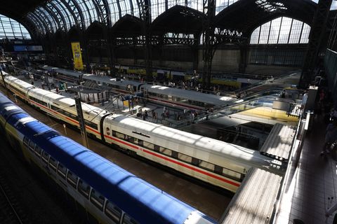 Im Hamburger Hauptbahnhof hat ein Flaschensammler einen Zug mit der Notbremse gestoppt. (Symbolbild) Foto: Marcus Brandt/dpa