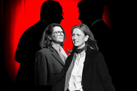 Montage: Merz, Söder als Schatten und Ilse Aiger mit Karin Prien im Vordergrund Montage: Merz, Söder als Schatten und Ilse Aiger mit Karin Prien im Vordergrund