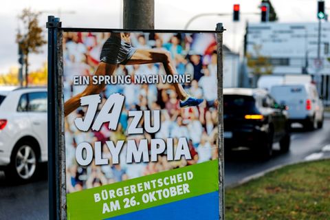 CSU-Plakat wirbt für Zustimmung zu Olympia-Bewerbung