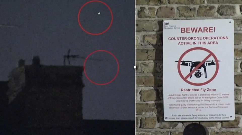 Lieferservice per Luft: Drohnen fliegen Drogen und Waffen in Londoner Gefängnis Lieferservice per Luft: Drohnen fliegen Drogen und Waffen in Londoner Gefängnis