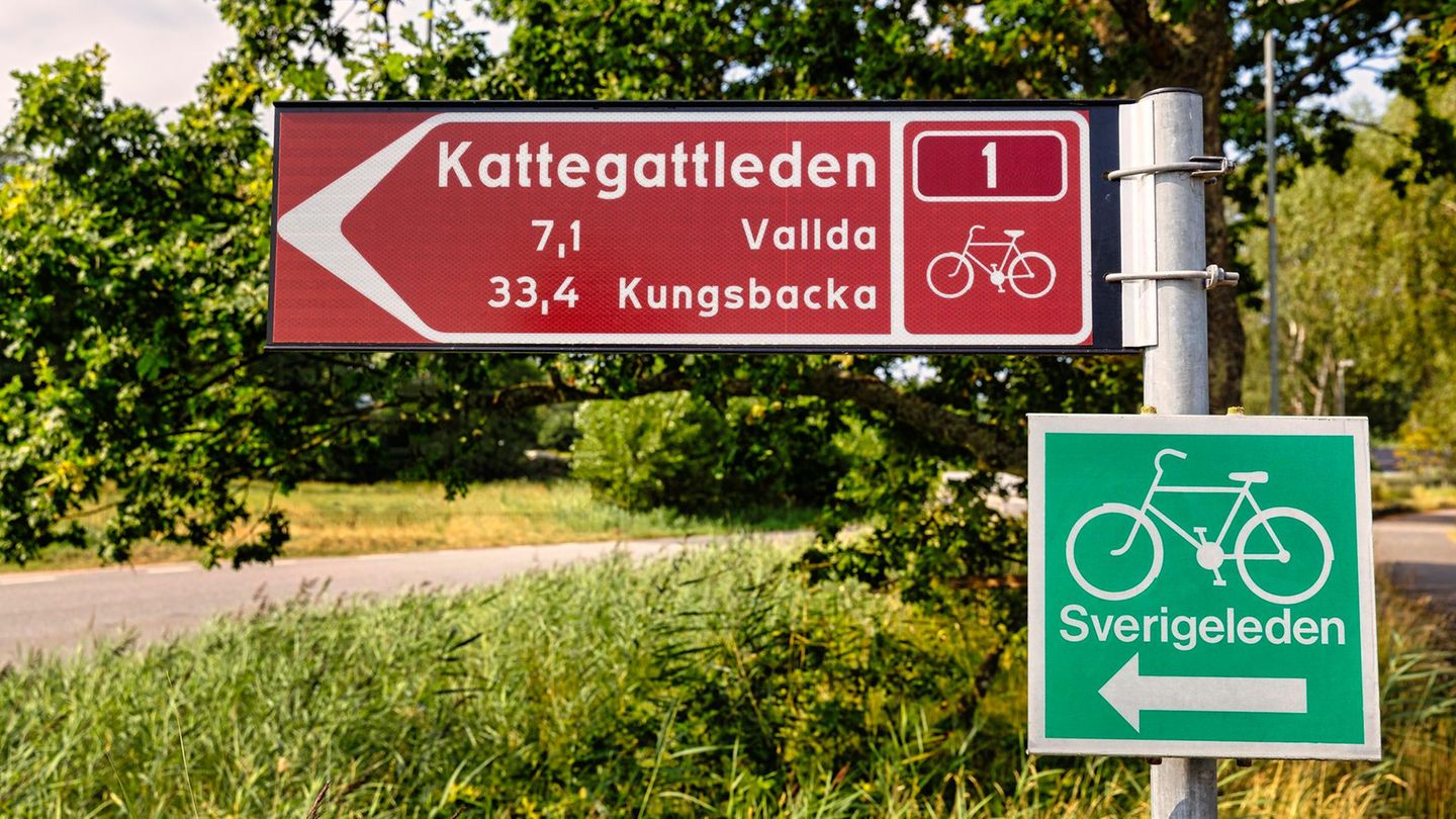 Etwas länger ist der Kattegattleden: 390 Kilometer, um genau zu sein. Der Weg besteht aus acht Etappen, fünf davon liegen in Halland und führen teilweise direkt an der Küste entlang. Man könnte am Ende Richtung Göteborg weiterradeln, muss man aber auch nicht