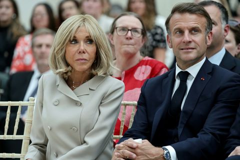 Brigitte und Emmanuel Macron im Juli in London