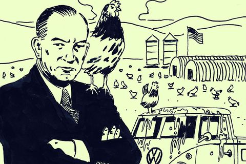 Senator Fulbright, unerwünschter VW: alles fürs heimische Huhn Senator Fulbright, unerwünschter VW: alles fürs heimische Huhn