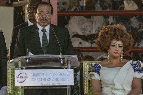 Paul Biya und seine Frau Chantal am 7. Oktober 2025