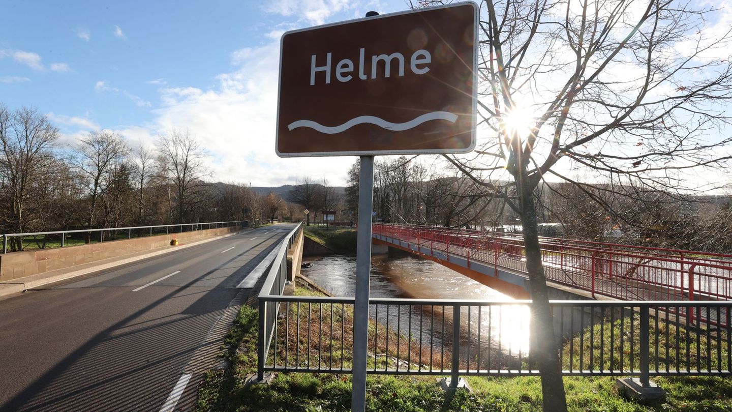 Zum Jahreswechsel 2023/2024 kam es am Fluss Helme an der Grenze von Sachsen-Anhalt und Thüringen zu einem Hochwasser. Nun wollen Zum Jahreswechsel 2023/2024 kam es am Fluss Helme an der Grenze von Sachsen-Anhalt und Thüringen zu einem Hochwasser. Nun wollen
