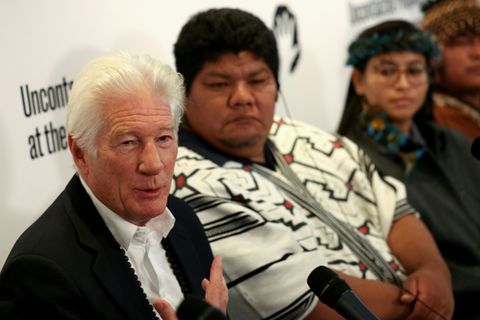 Richard Gere auf der Pressekonferenz von Survival International