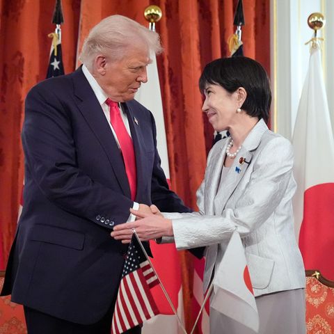 US-Präsident Donald Trump und Japans Premierministerin Sanae Takaichi im Akasaka-Palast in Tokio US-Präsident Donald Trump und Japans Premierministerin Sanae Takaichi im Akasaka-Palast in Tokio