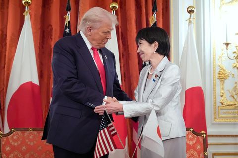 US-Präsident Donald Trump und Japans Premierministerin Sanae Takaichi im Akasaka-Palast in Tokio US-Präsident Donald Trump und Japans Premierministerin Sanae Takaichi im Akasaka-Palast in Tokio