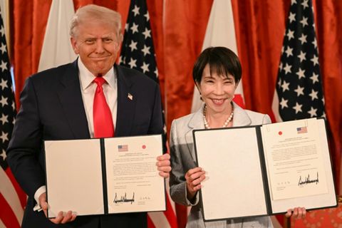 Donald Trump und Sanae Takaichi