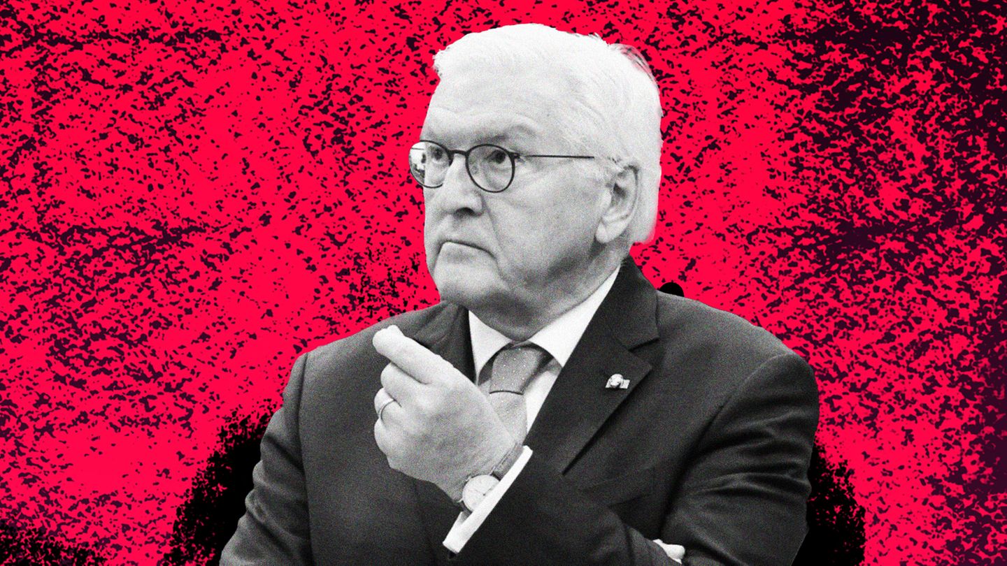 Der Bundespräsident Frank-Walter Steinmeier in einer illustrativen Darstellung