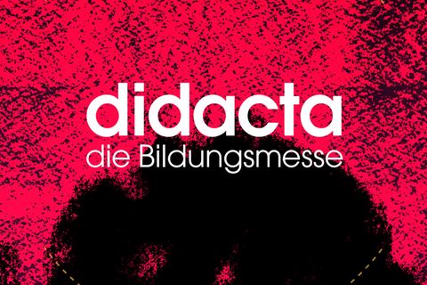 Das Logo der Didacta Bildungsmesse auf rotem Grund, AfD Das Logo der Didacta Bildungsmesse auf rotem Grund, AfD