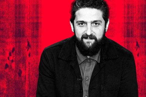 Montage zeigt Aladin El-Mafaalani vor rotem Hintergrund