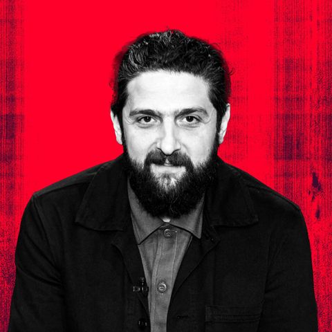 Montage shows Aladin El-Mafaalani in front of a red background