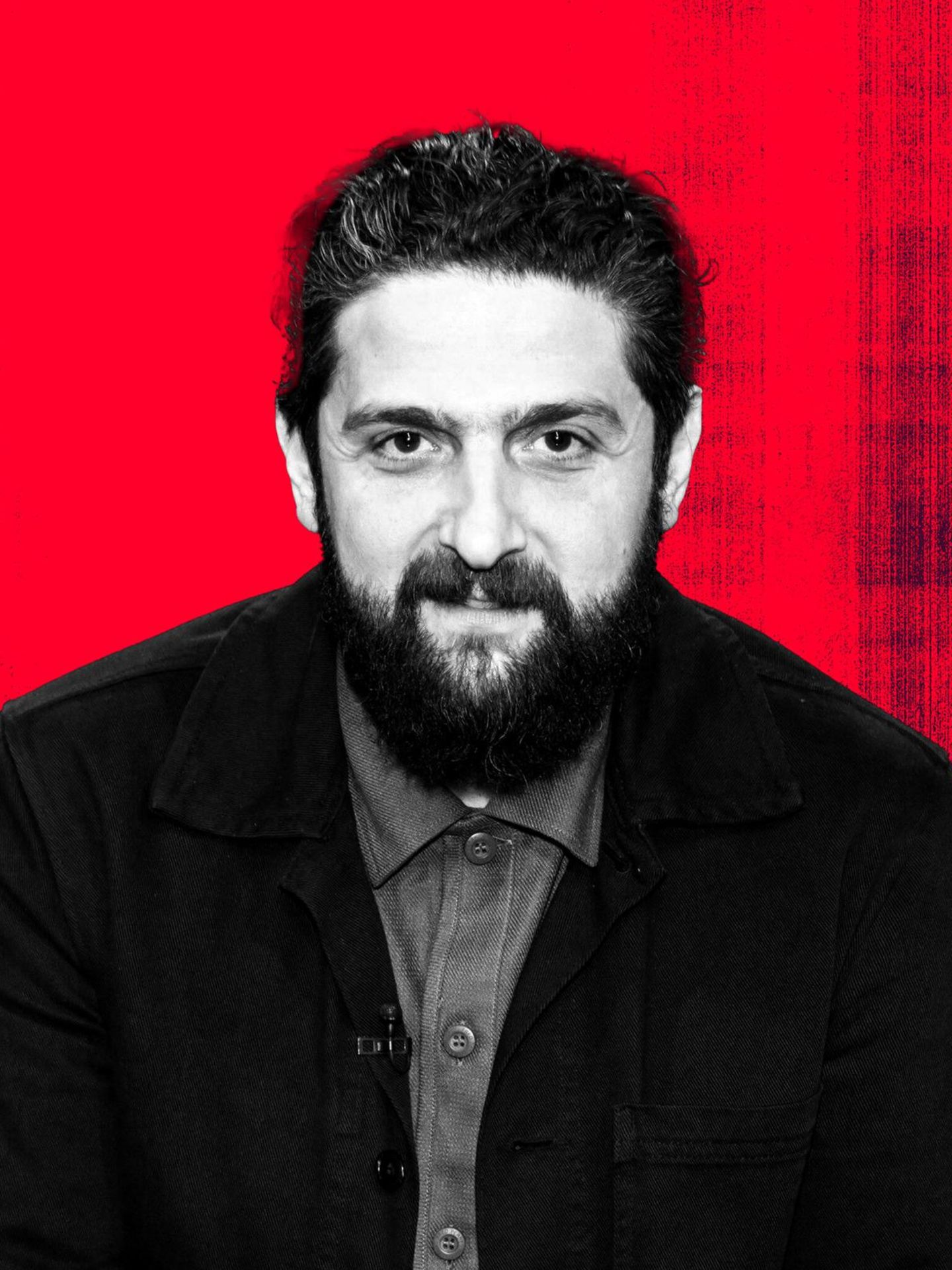 Montage zeigt Aladin El-Mafaalani vor rotem Hintergrund