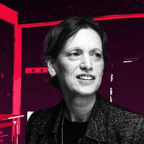 Montage zeigt Karin Prien vor einem illustrierten Klassenzimmer Montage zeigt Karin Prien vor einem illustrierten Klassenzimmer