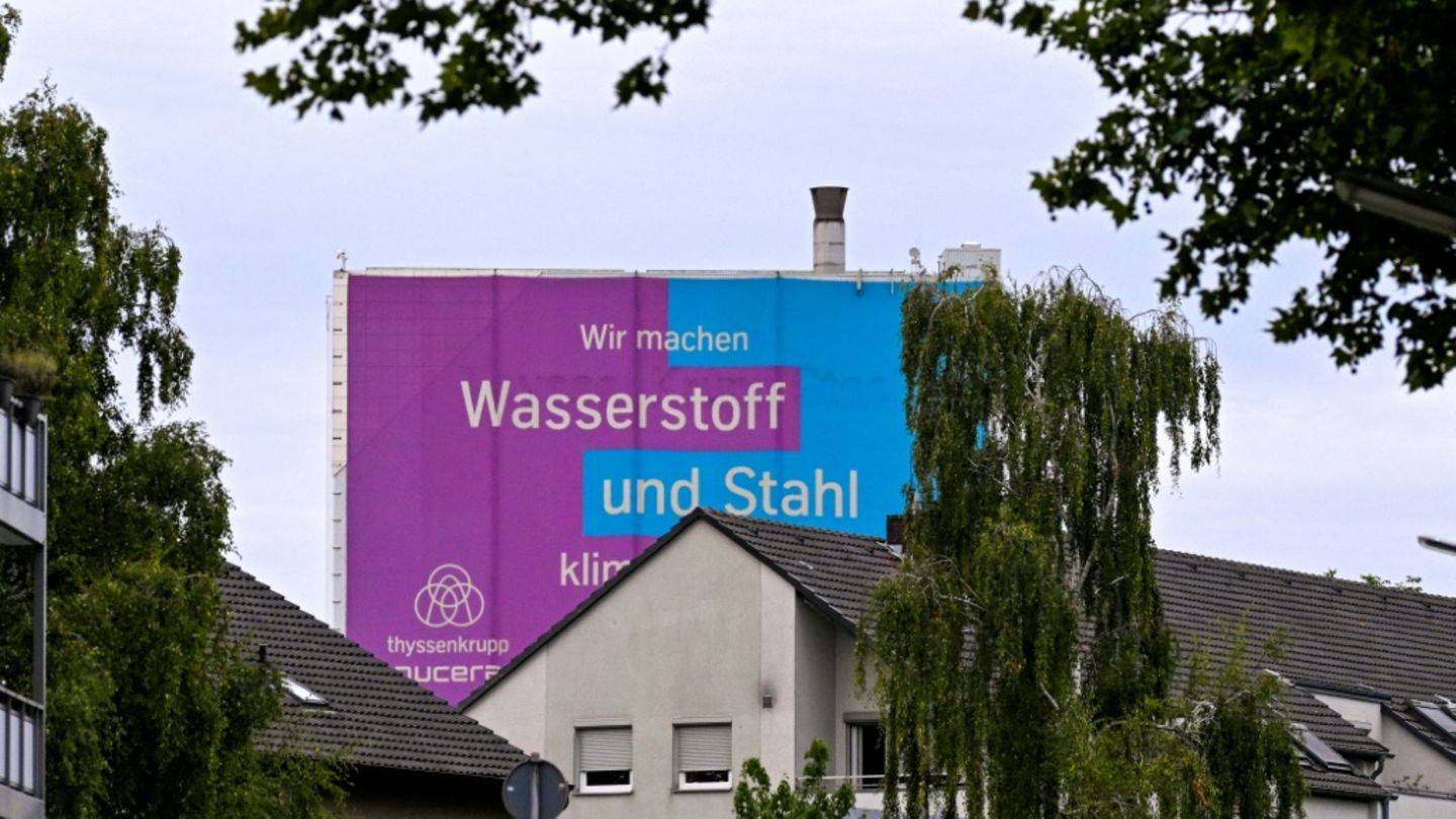 Werbung für grünen Stahl mit Wasserstoff
