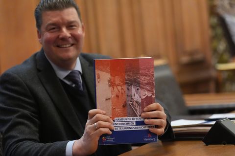 Finanzsenator Dressel sieht Hamburgs öffentliche Unternehmen trotz schwierigen Umfelds weiter gut aufgestellt. (Archivbild) Foto