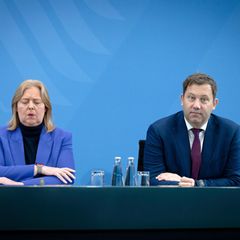 Die SPD-Parteivorsitzenden Bärbel Bas und Lars Klingbeil