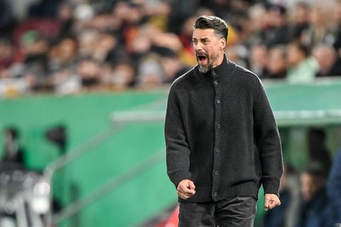 Der Frust muss raus: Sandro Wagner schreit am Spielfeldrand. Foto: Harry Langer/dpa