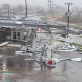 In der Montego Bay wurde unter anderem diese Tankstelle stark beschädigt