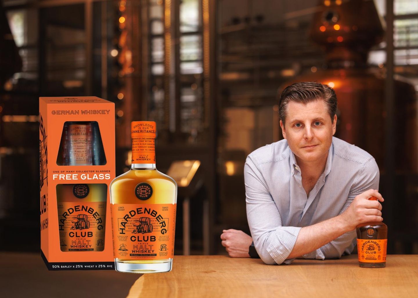 Gewinnspiel: HARDENBERG Club Triple Malt Whiskey mit Whiskey-Sammelglas zu gewinnen