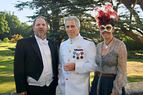 Harvey Weinstein, Jeffrey Epstein and Ghislaine Maxwell at Beatrices 18th birthday party in Windsor Castle