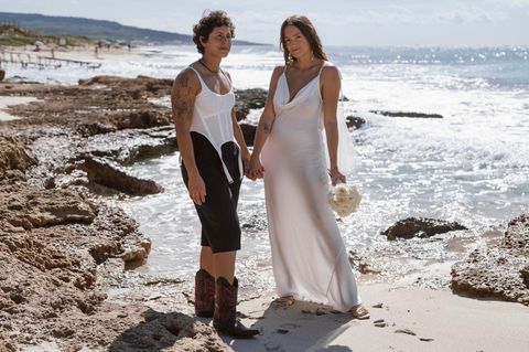 Hochzeitspaar am Strand Hochzeitspaar am Strand