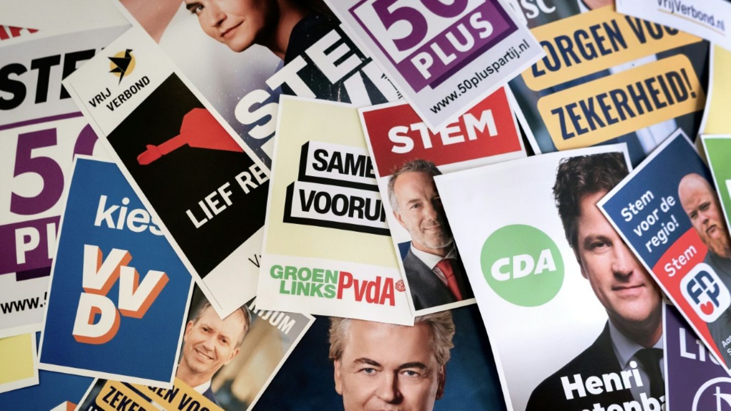 Wahlwerbung verschiedener niederländischer Parteien