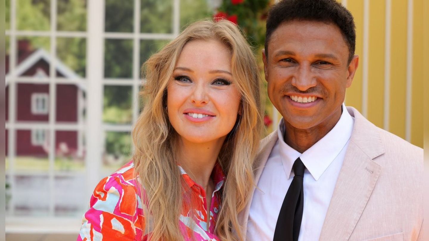 Patrice Aminati, hier mit Gatte Daniel, beweist Humor. Patrice Aminati, hier mit Gatte Daniel, beweist Humor.