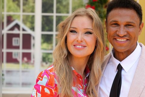 Patrice Aminati, hier mit Gatte Daniel, beweist Humor. Patrice Aminati, hier mit Gatte Daniel, beweist Humor.