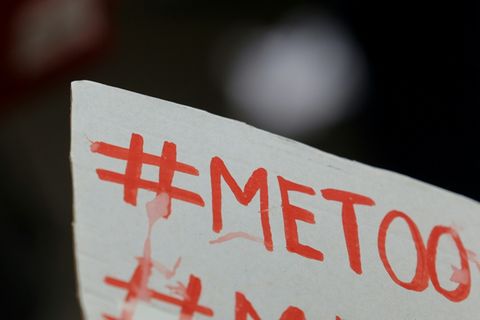 Transparent der "MeToo-Bewegung gegen sexuelle Gewalt