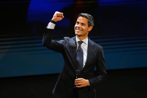 Der Spitzenkandidat der Linksliberalen, Rob Jetten, ist nach ersten Prognosen der Wahlsieger in den Niederlanden. Foto: Peter De