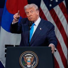 Kündigt Atomwaffen-Tests an - US-Präsident Donald Trump. Foto: Ng Han Guan/AP/dpa