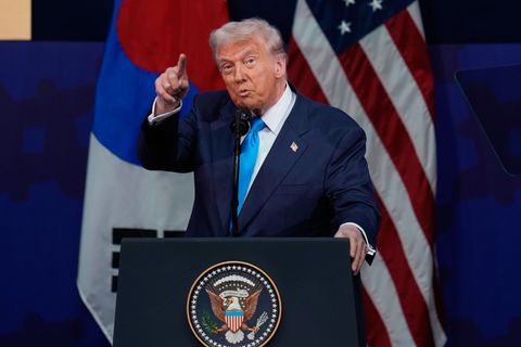 Kündigt Atomwaffen-Tests an - US-Präsident Donald Trump. Foto: Ng Han Guan/AP/dpa