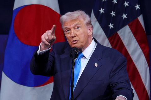 Donald Trump bei seinem Besuch in Südkorea