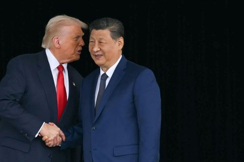 Donald Trump (links) und Xi Jinping