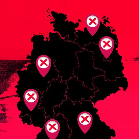 Karte mit Vorfällen rechter Gewalt an Schulen Karte mit Vorfällen rechter Gewalt an Schulen