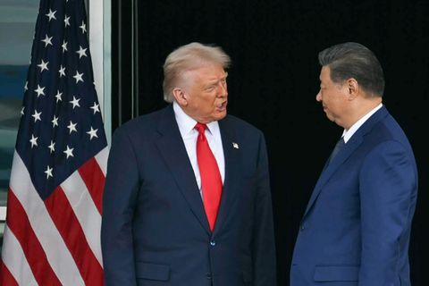 Trump (l.) und Xi