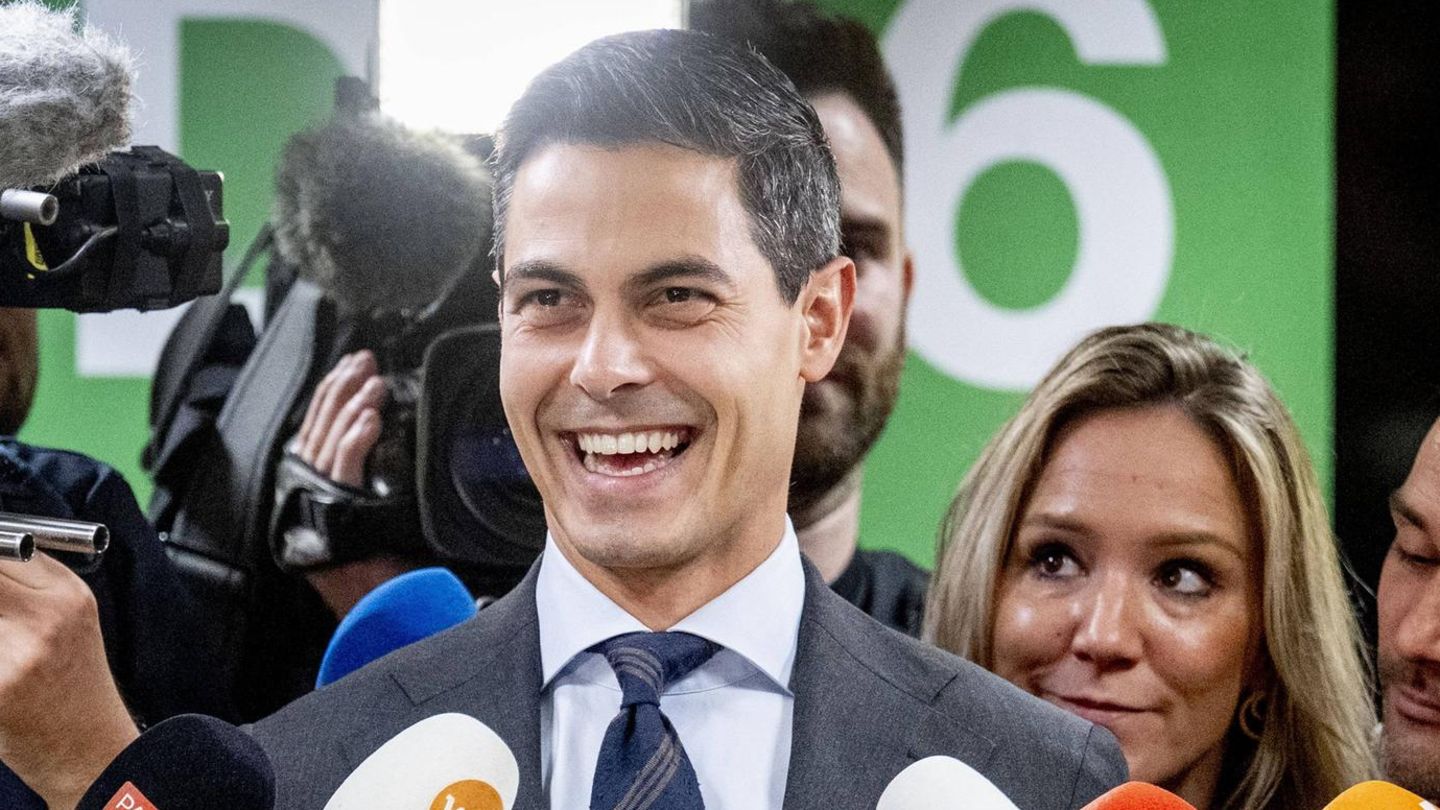 Rob Jetten von der linksliberalen Partei D66 könnte der nächste Ministerpräsident der Niederlande werden Rob Jetten von der linksliberalen Partei D66 könnte der nächste Ministerpräsident der Niederlande werden