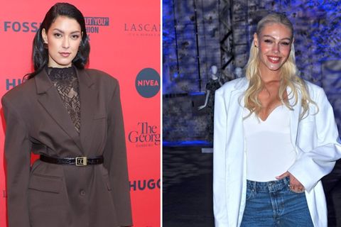 Gehören zu den Gästen von Heidi Klum: Moderatorin Rebecca Mir (l.) und GNTM-Siegerin Daniela Djokic Gehören zu den Gästen von Heidi Klum: Moderatorin Rebecca Mir (l.) und GNTM-Siegerin Daniela Djokic