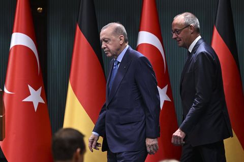 Friedrich Merz und Recep Tayyip Erdogan Friedrich Merz und Recep Tayyip Erdogan zusammen in Ankara.