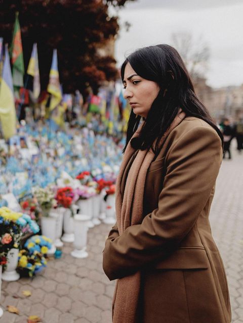 Alabali Radovan auf dem Maidan-Platz in der Ukraine