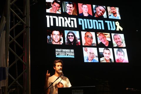 Kundgebung von Geiselangehörigen in Tel Aviv