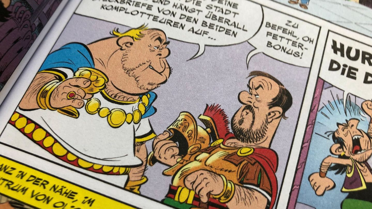 Im gerade erschienenen Band "Asterix in Lusitanien" gibt es eine Figur namens Pistorius. Foto: Christof Bock/dpa Im gerade erschienenen Band "Asterix in Lusitanien" gibt es eine Figur namens Pistorius. Foto: Christof Bock/dpa