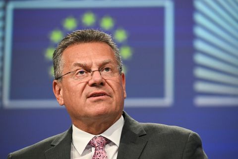 Maros Sefcovic im September 2025 in Brüssel
